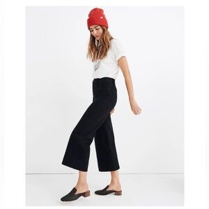 Madewell Emmett Wide Leg Crop Pants - Black Petite 24P